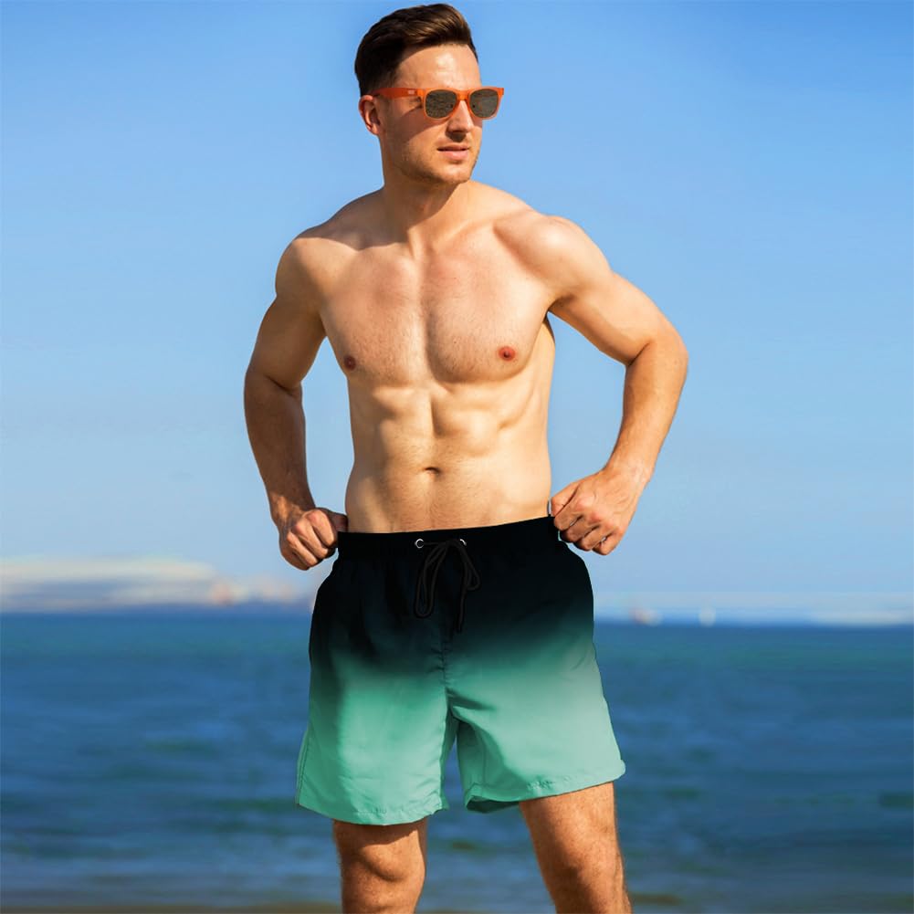 flintronic Costume da Bagno da Uomo, 2 in 1 Coulisse Trunks da Mare con Fodera a Compressione con Tasche, Pantaloncini da Surf ad Asciugatura Rapida Spiaggia Pantaloncini Boxer