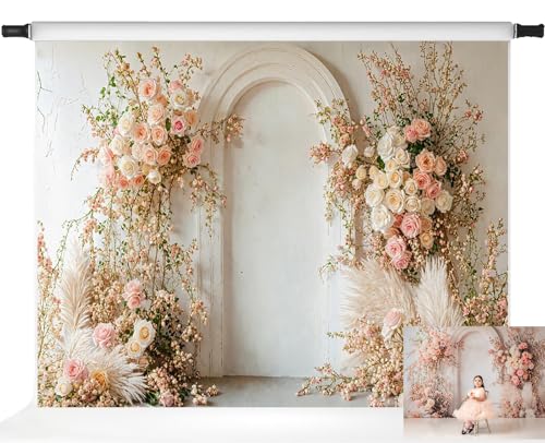 Toile de fond maternité Kate sans pli motif floral pour des photos réussies