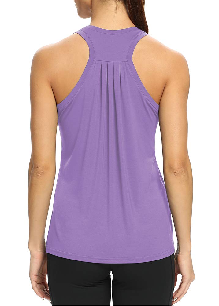 Bestisun Workout Tank Tops for Women Loose fit Racerback Yoga Running Dance Shirts