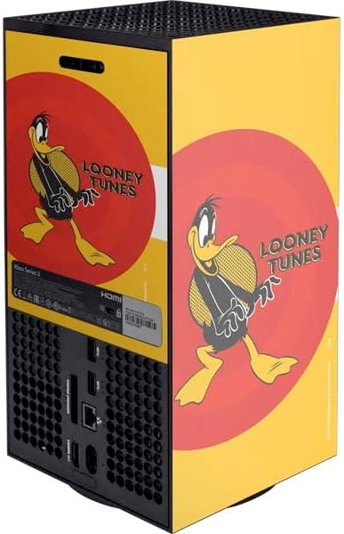 Skinit Decal Gaming Skin Compatible with Xbox Series X Digital Edition Console - Officially Licensed Looney Tunes Daffy Duck Yellow Stripes Design