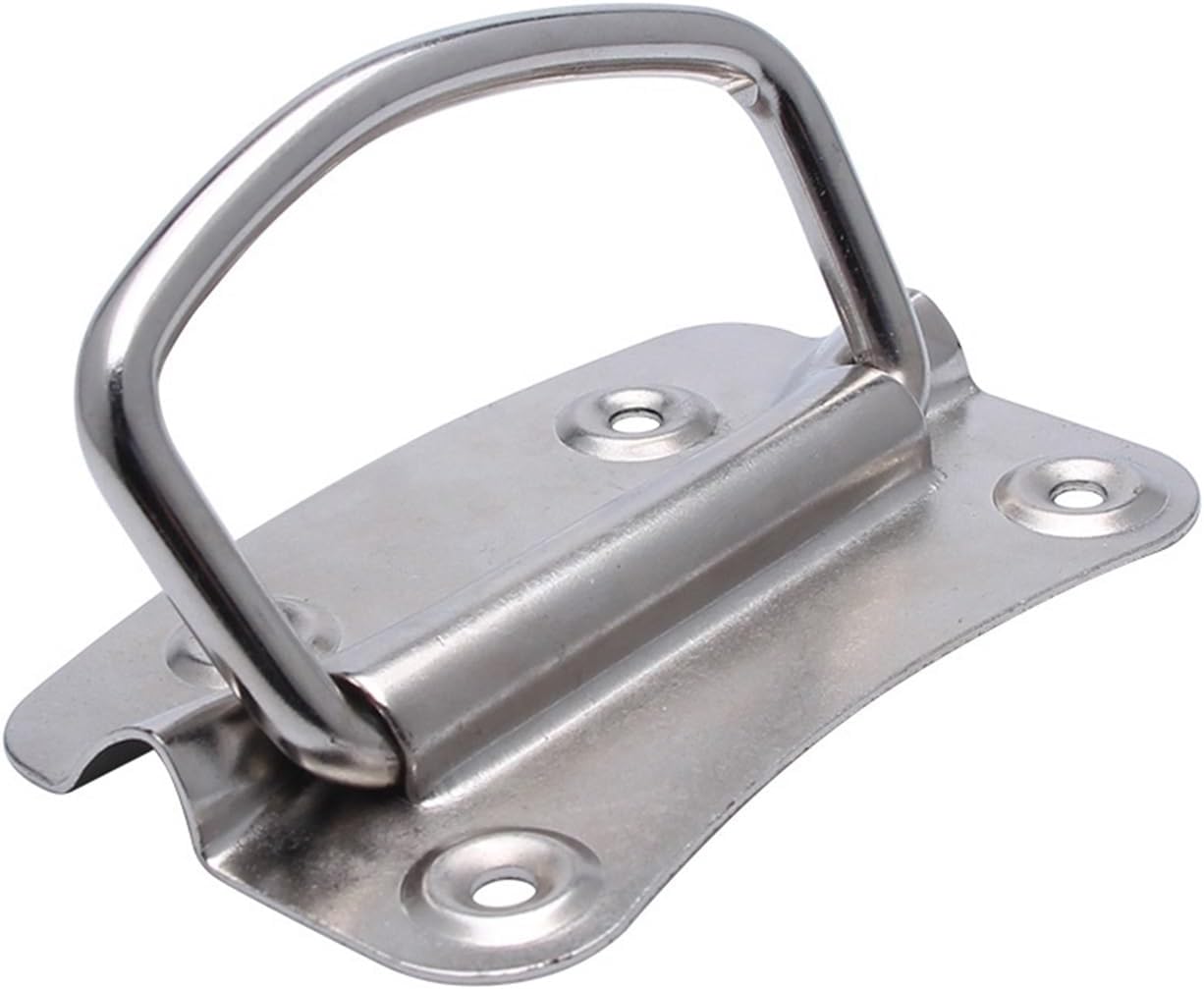 LS601 tool box iron folding handle mechanical equipment handle stainless steel luggage accessories folding handle(201 stainless steel)