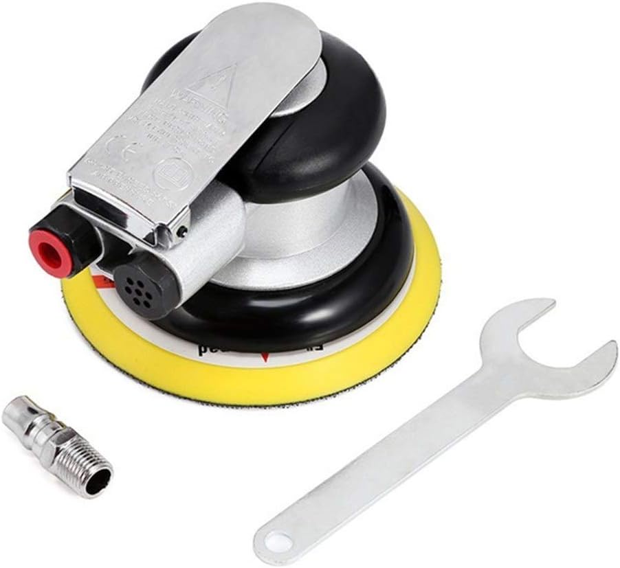 Advanced Tools 5 Inch 12000rpm Electric Car Polisher Machine Non-Vacuum Matte Surface Pneumatic Air Sander Grinding Machine Car Paint Care Tool for car polishing and waxing