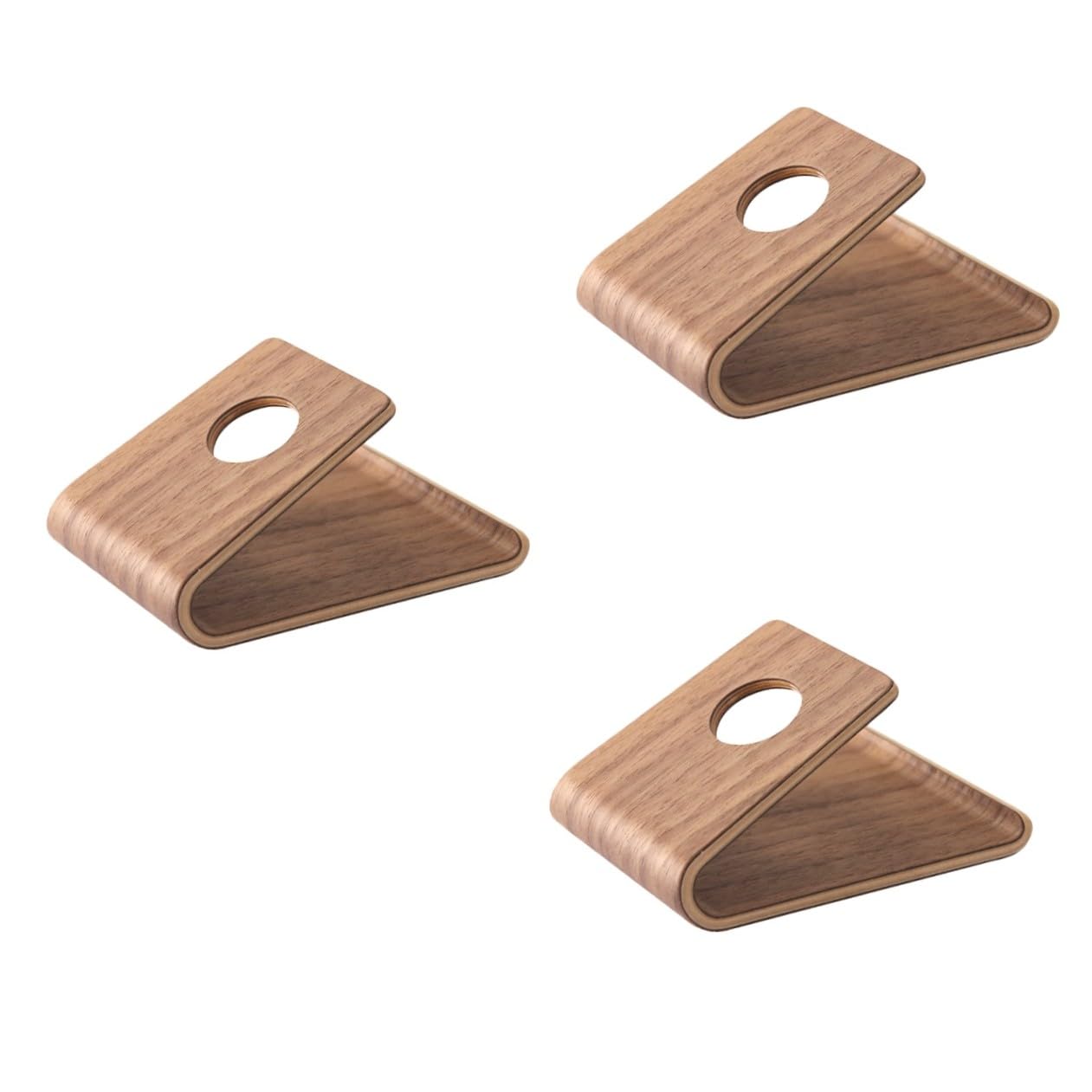 Artibetter 3stücke Holz Handyhalterung Für Smartphones Und Tablets Kreativer Tisch-ständer Aus Nussbaum Stabil Und Langlebig Für Büro Wohnzimmer Und Studium Unterstützt Freihändiges