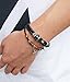 Suyi Multilayer Adjustable Leather Woven Braided Bangle Cross Bracelet Leaf Wrist Cuff Wristband Cblack
