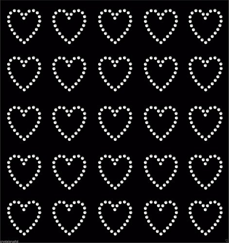 30 de diamante piedras de cristal Corazones Iron-on transferencia de diamantes bling diseño de