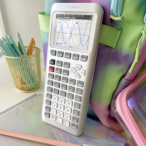 Image of TI-84 Evo Graphing Calculator Texas Instruments, Silver | Intuitive Icon-based Homescreen, USB-C Charging, Python Programming, Faster Performance, Bigger Graphs than TI-84 Plus CE
