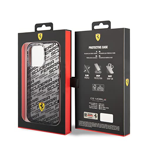 Image of CG MOBILE Ferrari Phone Case [Official Licensed] Grand PC /TPU Case Over Scuderia & Dyed Bumper Protective Case /Cover Compatible withiPhone 14 Pro Max (6.7-Inch) 2022 - Black