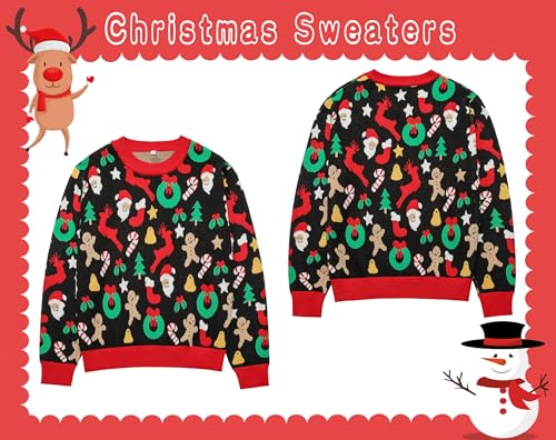 dressfan Santa and Gingerbread All-Over Christmas Sweater - Image 5