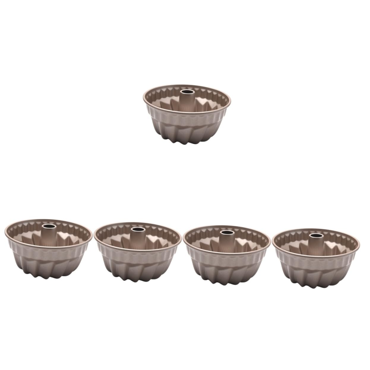 TOPBATHY 5 Piezas Molde de torta molde quiche e brownie e bizcocho cacerola es de postre es para pasteles para cocinar vapor e de pastel de pan acero carbono Golden