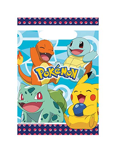 8 Sacs Cadeaux en Plastique Pokémon