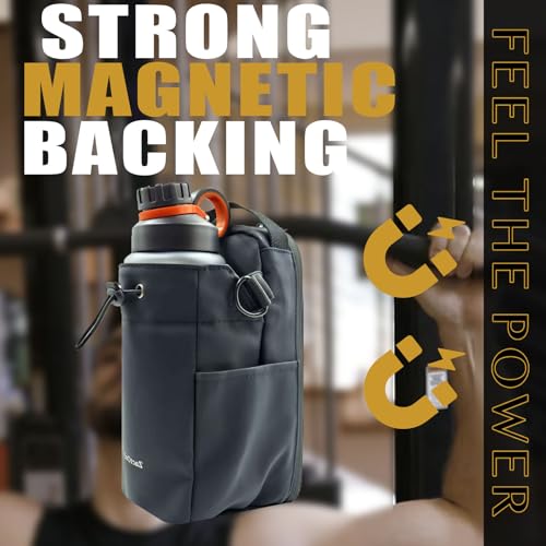 Magnetic Gym Bag-Small Gag for Workouts, Yoga, Sports, Wtih 46oz Water Bottle Pockets,Strap Adjustable, Fit for Men & Women2