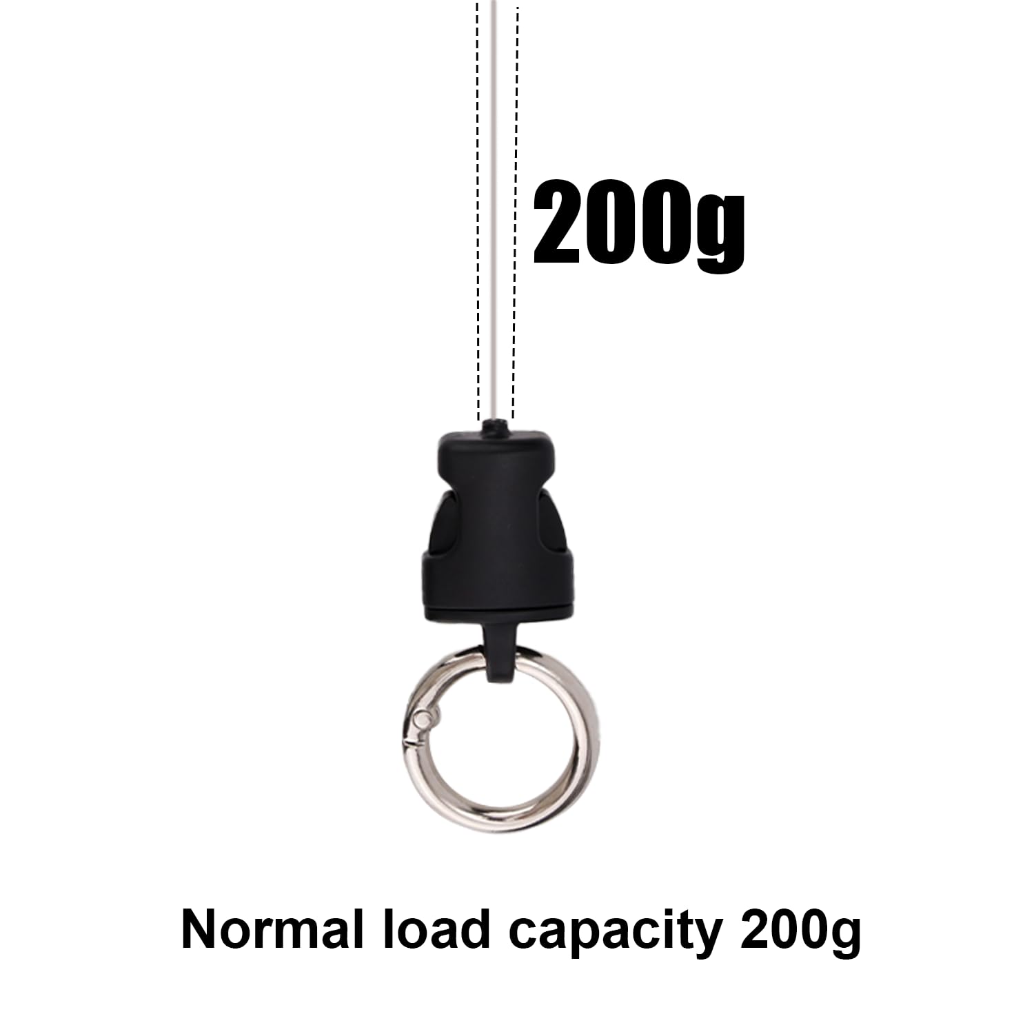 Supporto Retrattile Microfono CB, Gancio Retrattile per Microfono CB con Clip in Acciaio Inossidabile Supporto per Camion Zaini Auto Cinture di Sicurezza
