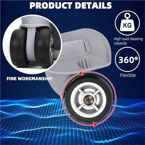 Replacement Wheels For Suitcases Rubber Wheels Trolley Parts For Customs Box Suitcase Universal 360 Degree Swivel(5set)3