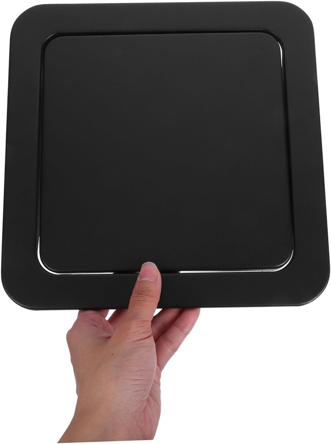 PRETYZOOM Built Trash Can Lid Stainless Steel Swing Lid for Kitchen Recessed Trash Bin Cover for Bathroom