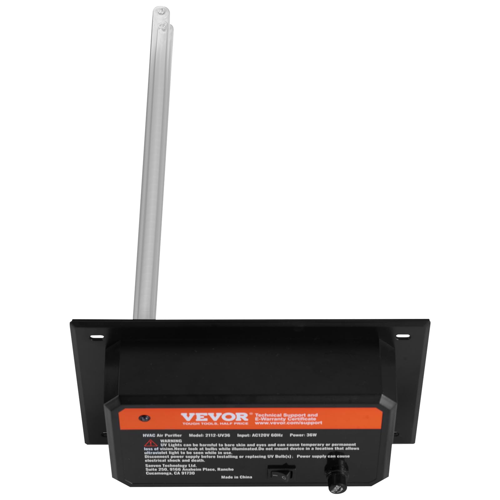VEVOR Oczyszczacz powietrza do kanału HVAC do domu, 36 W, przewód klimatyzacyjny, długość fali 254 nm, światło UV UVC, z żarówką UV 411 mm, mocne oczyszczanie, do klimatyzatora