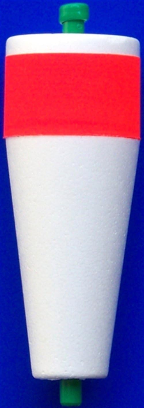 Comal Tackle 4" Popping Float Red/Wht Non-Slotted-weighted pk12 #25W4