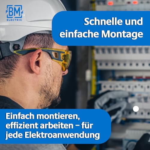 NYM Kabel 3x1,5 mm² YDYp – Stromkabel 3-polig, Flachkabel 10 m, 10×5 mm, Fensterdurchführung, Feuchtraumkabel, massive Kupferleiter, 300/500 V