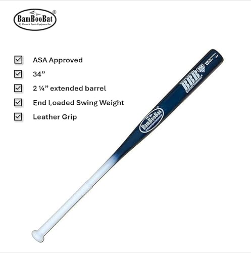 Miniatura 3 de BamBooBat Bate de sóftbol de lanzamiento lento sin carga aprobada por la ASA - 34 pulgadas garantía de 100 días