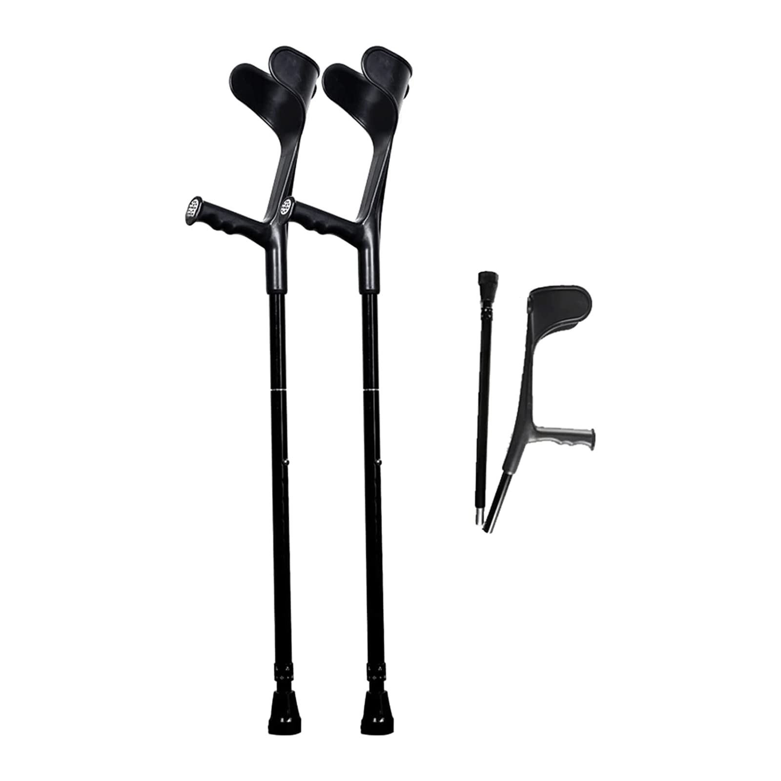PAASHE Muletas de antebrazo para Adultos, 1 par de Bastones Plegables de Aluminio, Bastones Antideslizantes, Bastones médicos ortopédicos
