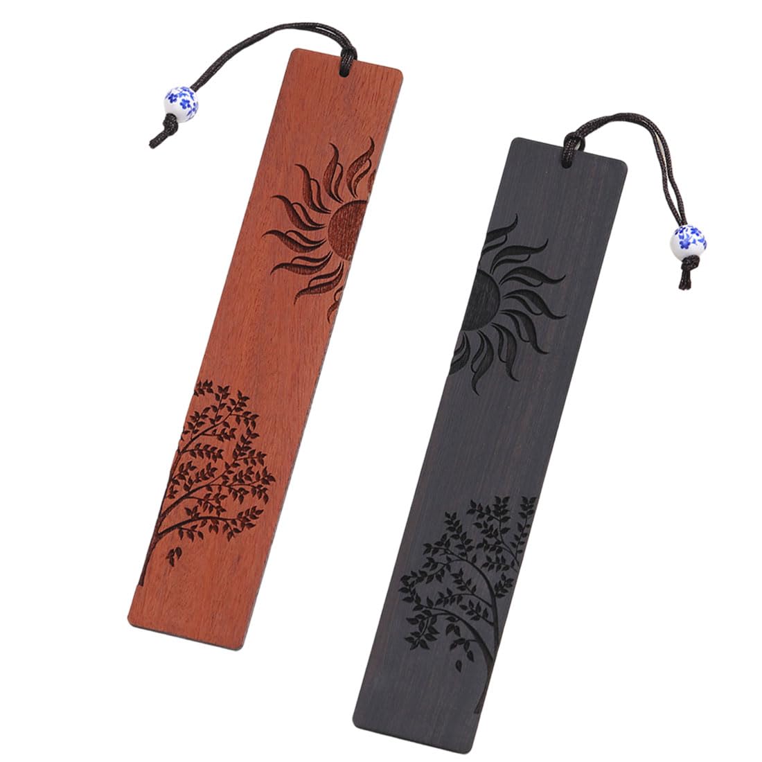 MQLSAERI Paquete de 2 marcapáginas, marcapáginas de Madera, marcapáginas, marcapáginas de Madera Hecho a Mano, Regalo para Profesores, Estudiantes, Hombres y Mujeres