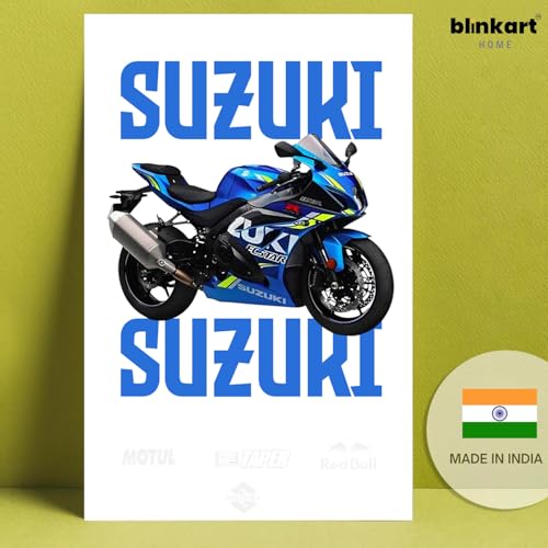 Image of BLINKART Suzuki GSX-RCar Posters Sticker Gift Items for Boys Room Wall Decor || Comes with Double-Sided Tape|| Decoration Bedroom Living Room Office Studio Decor | 12x18 In (A3) - CAR-284