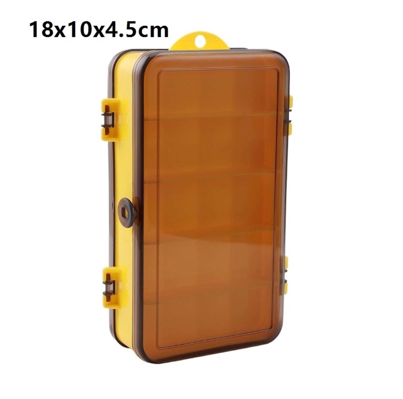 Angelkoffer für Zubehör Angelgerät Boxen Tablett Lagerung Box Kunststoff Behälter for Salzwasser Süßwasser Angelbox für Gummifische(Yellow)