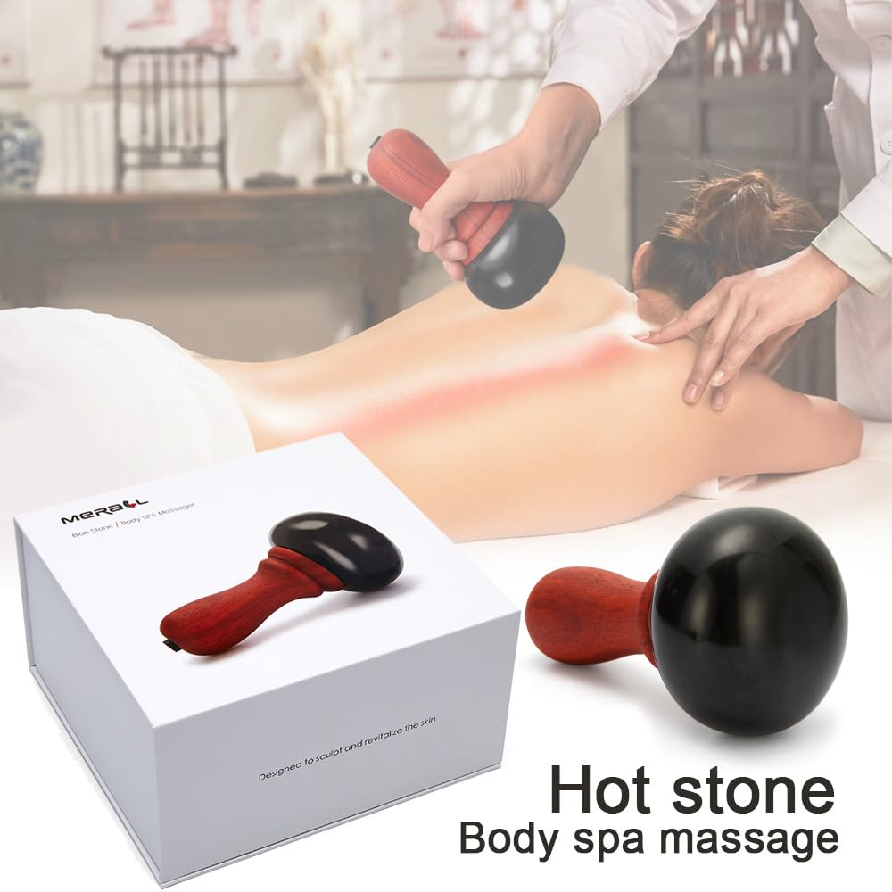 Gorące kamienie do masażu, elektryczny masażer do ciała z regulacją temperatury, naturalny bian kamień Gua Sha skrobanie masażer do domowego SPA, leczenie relaksacyjne, ulga w bólu