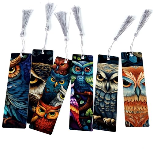 Marque-pages hibou à pompons pour collectionneurs de livres