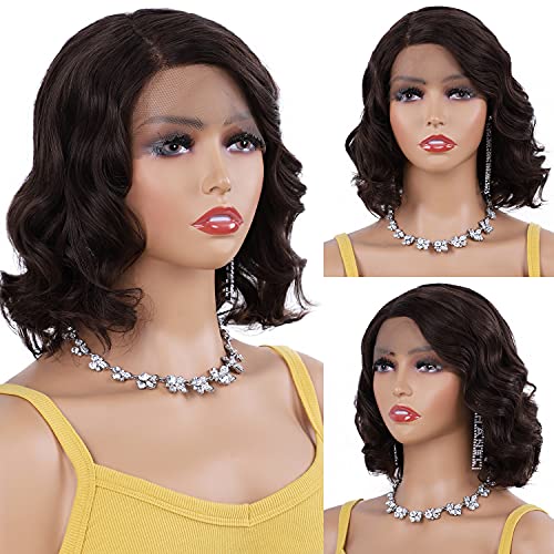 Loose Curly Human Hair Wigs - Wavy Transparent Lace Front Wig Brazilian Virgin Human Hair Natural Hairline Lace Closure Wigs