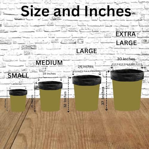 Image of Ella Garbage Bags 19x21 Inches Medium 90 Bags 3 Rolls | Leak Proof & Tear Resistant Trash Bags for Kitchen Home & Commercial Use | Dustbin Bags For Dry & Wet Waste With Free Check Duster Cloth-Black
