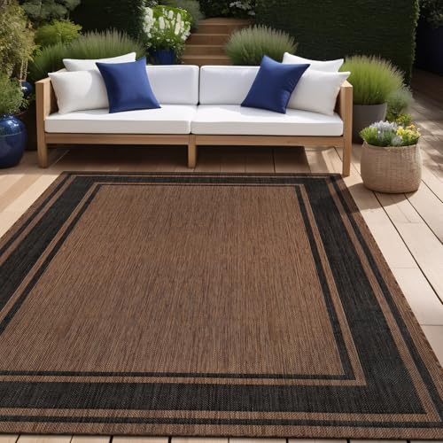 Beverly Rug Large Outdoor Rug 9x12 Modern Bordered Area Rugs