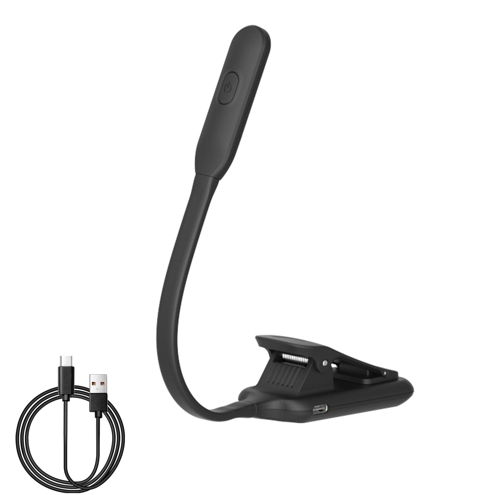 Gusengo Led Reading Lights, Lightweight Clip Lights, Clip On Light Laptop Desk for Bed, Rechargeable Reading Light, with 3 Brightness Levels Clip On Book Lights for Reading in Bed