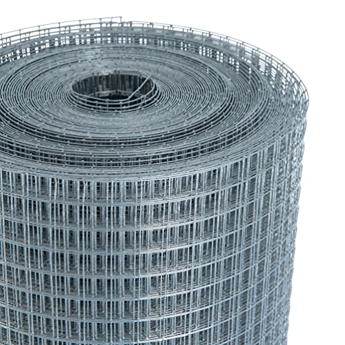 ESTEXO Volierendraht feuerverzinkt, Höhe 1,00 m 25 Meter 12 x 12 mm