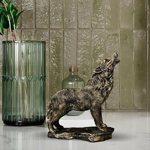Image of Xtore Beautiful Lion Statue for Home Decor (Pack of 1, Dark Brown)