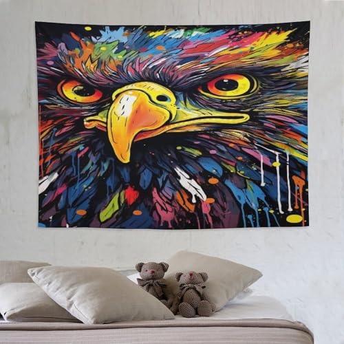 Tapisserie murale aigle avec impression 3D haute définition en tissu souple