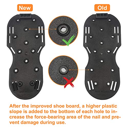 Oiuros Lawn Aerator Shoes, Easiest to USE Lawn Aerator Sandal, Heavy Duty Spiked Sandals for Aerating Your Lawn or Yard