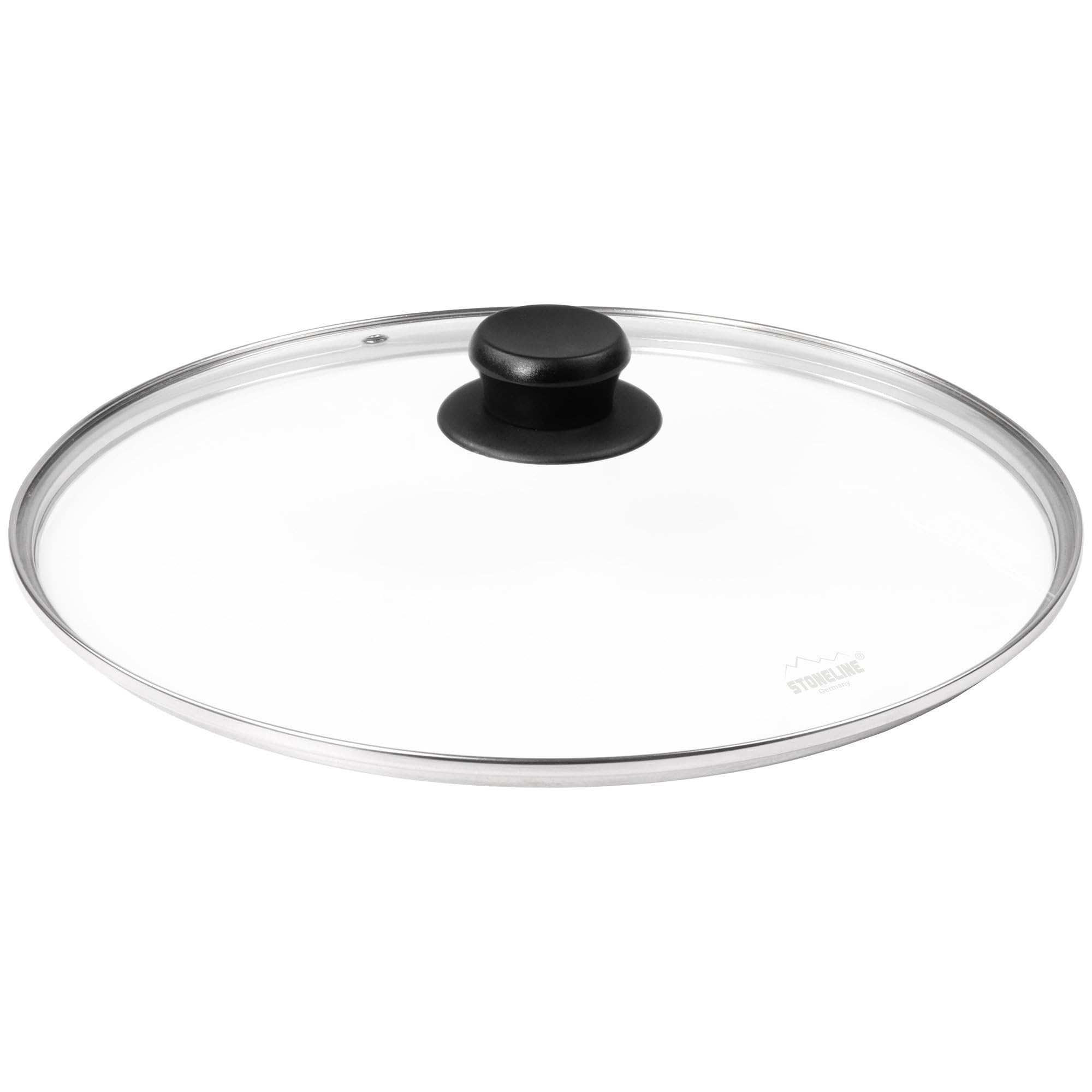 STONELINE XXXL Aluguss Kochtopf 32 cm, Großer Topf mit Deckel 10,6 L, Antihaft beschichtet mit echten Steinpartikeln, Kochtopf Induktion 32 cm, alle Herdarten, Backofen, Kochen ohne Fett oder Öl, Grau
