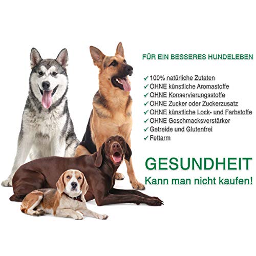 DOGBOSS 100% Natur Kauriegel, Hundeleckerli, gesunder Hundesnack, Rinderhaut mit Pansen, 5 Stück 12 cm