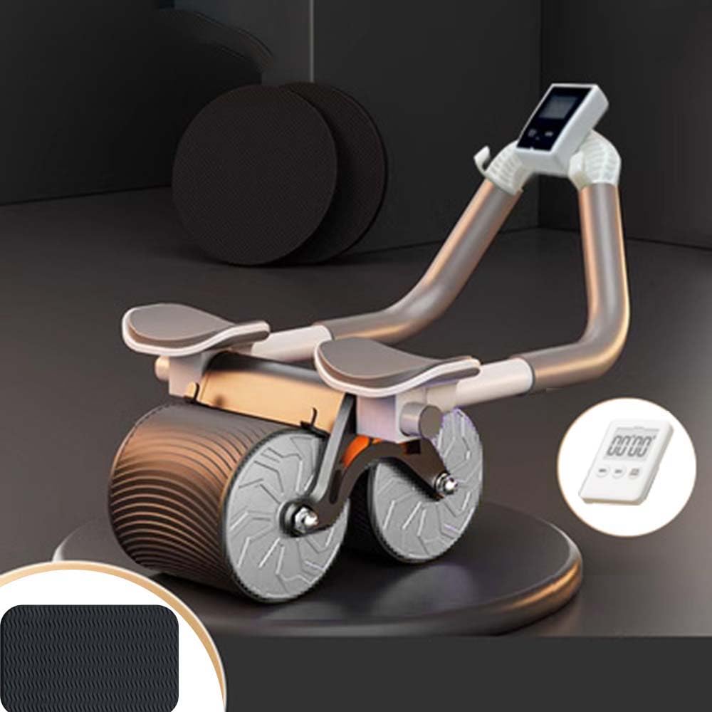 Ruota Addominale Con Rimbalzo Automatico - Allenatore Addome E Core, Doppia Ruota Antiscivolo - Foto 5