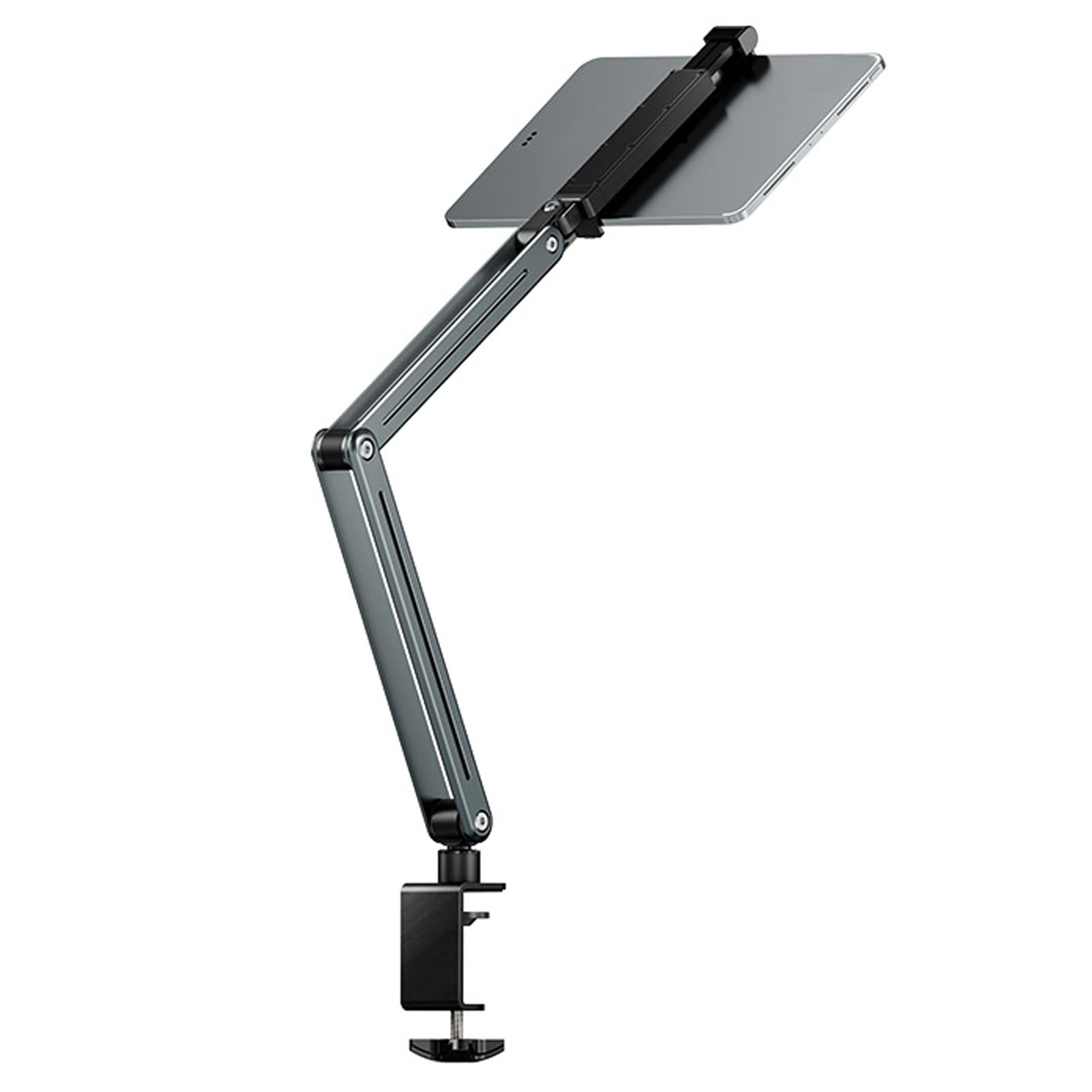 Annadue Soporte para Tableta para Cama, Escritorio, Brazo Largo, Ajustable, Abrazadera Giratoria de 360°, Compatible con Pad Pro Air Mini de 4,7 a 12,9 Pulgadas, para Galaxy Tab A9 A8