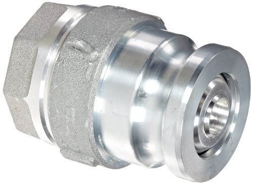 Dixon DBA11-200 Aluminum Dry Break Cam and Groove Dry Disconnect Hose Fitting, 2-1/2" Plug x 2" NPT Female