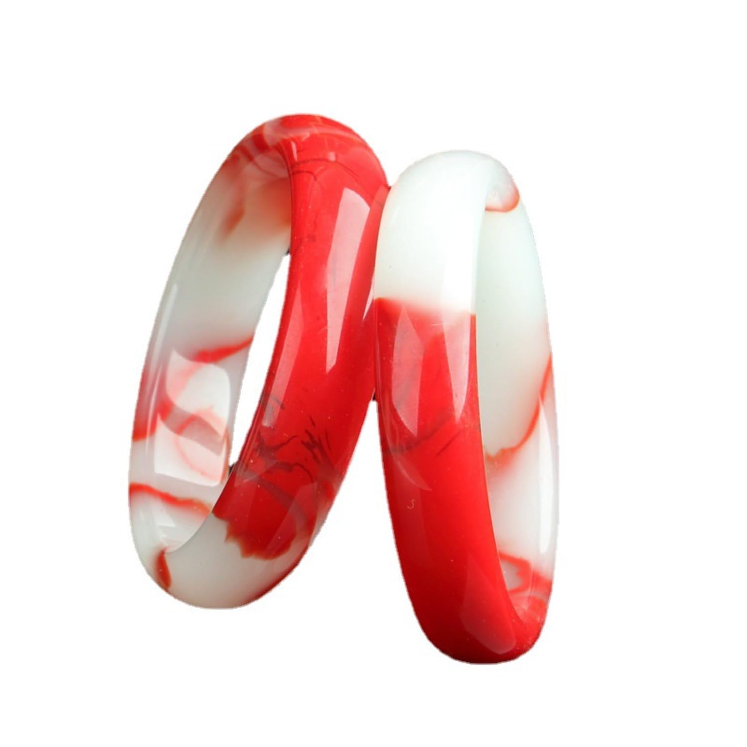 Bracciale per Braccialetto di Gemma Rossa della Mongolia per Donne, Pietra per Sangue di Pollo a Fiori galleggianti a Barra Larga, Giusto per Il Regalo di Una Giovane Donna