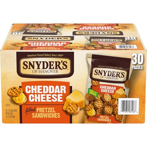★Snyder's of Hanover Cheddar Cheese Pretzel Sandwiches, 30 Snack Packs