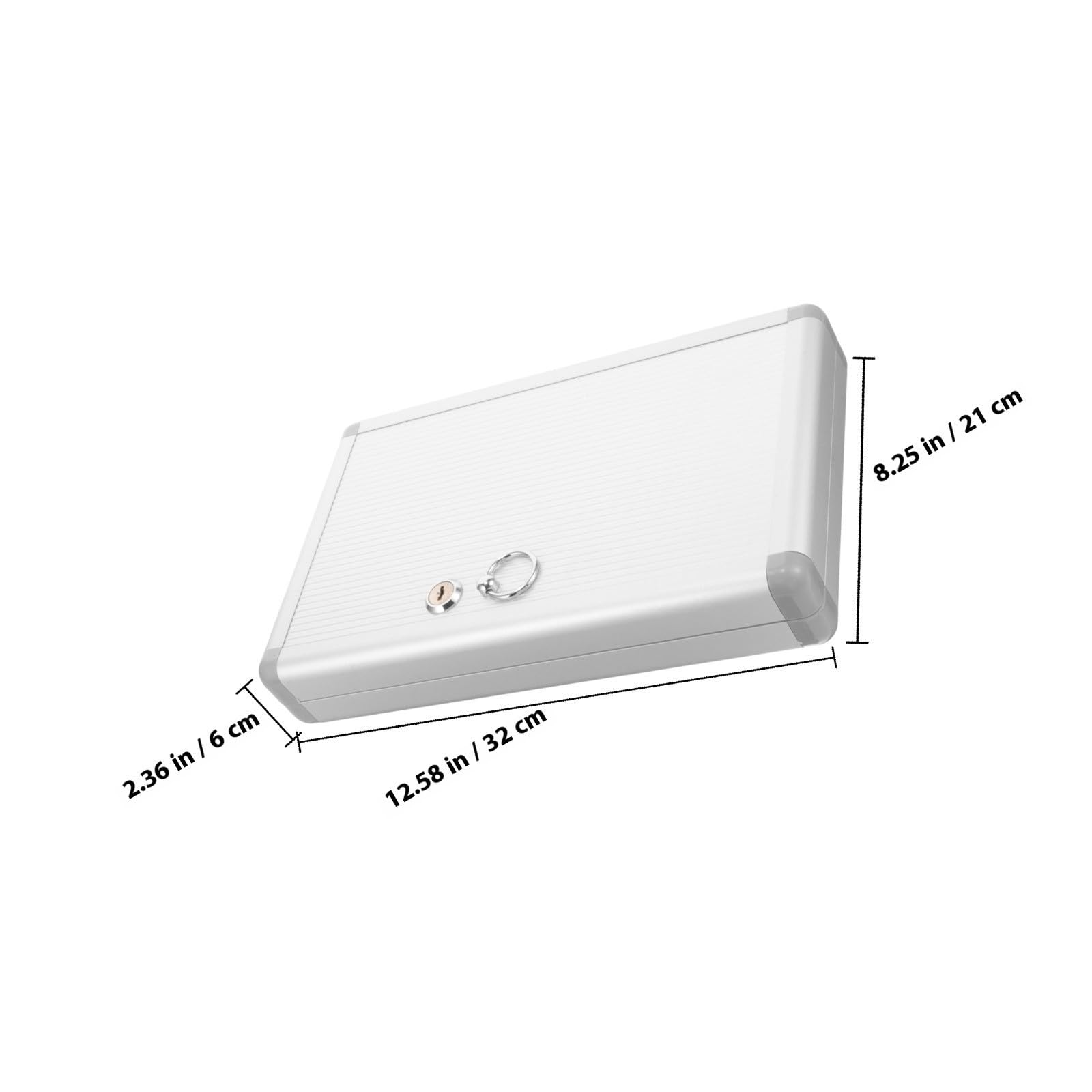Kisangel 1ensemble Boîte de Rangement Murale pour Clés Alliage Aluminium Coffret Sécurisé Résistant avec Serrure Grand Volume pour Gestion et Protection des Clés Usage Hôtel