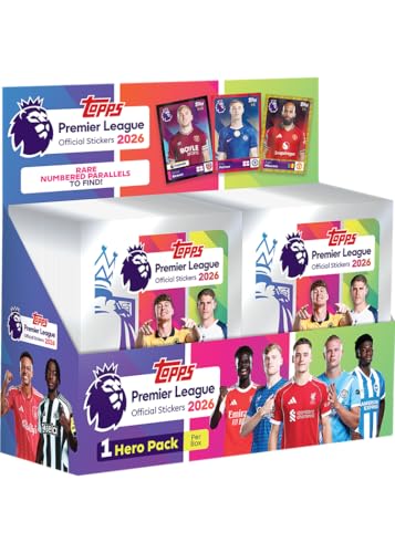 2025-26 Topps Premier League Stickers - 100-Pack Box (600 Stickers)
