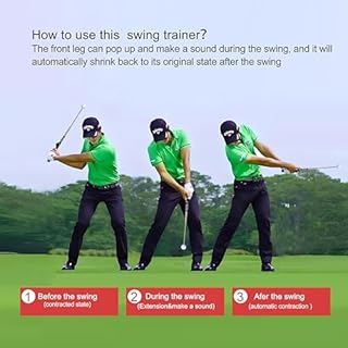 Hairchens Retractable Golf Swing Training Aid, Rhythm Click Sound Warm-up Golf Swing Trainer, Golf Grip Trainer, Golf Training aid Indoor and Outdoor Golf Equipment for Beginners and Professionals