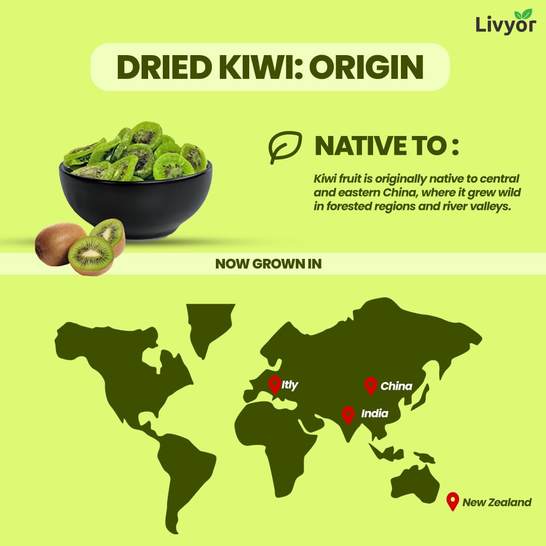 Livyor Premium Dried Kiwi for eating - 1kg | Kiwi Dry Fruits | Delicious and Tasty | Dehydrated Fruits | Naturally Sweet | Pack of 1 - Image 3 thumbnail
