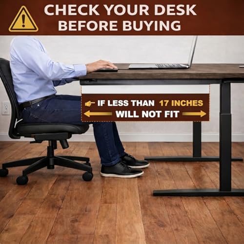 Image of Large 23.6 Inch White Under Desk Drawer Slide Out, Great For The Office, Home And Workspace. Pencil & Undermount Pull Out Under Counter Workbench Attachable Drawer, Made Of Carbon Steel