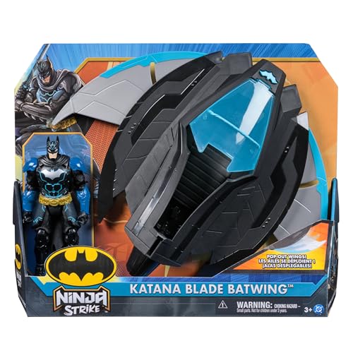 DC Comics - Batman Ninja Strike - Batwing + Figurine Batman 15 Cm - Figurine Articulée - Créez Vos Propres Combats Masqués - Super Héros - Jouet À Collectionner - Jouet Enfant 3 Ans Et +