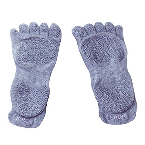 LEIPUPA Meias de Ioga Antideslizantes para Mulheres com Punhos, Meias Antiderrapantes com Cinco Dedo